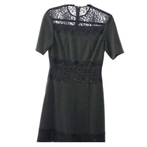 Slate gray with lace dress